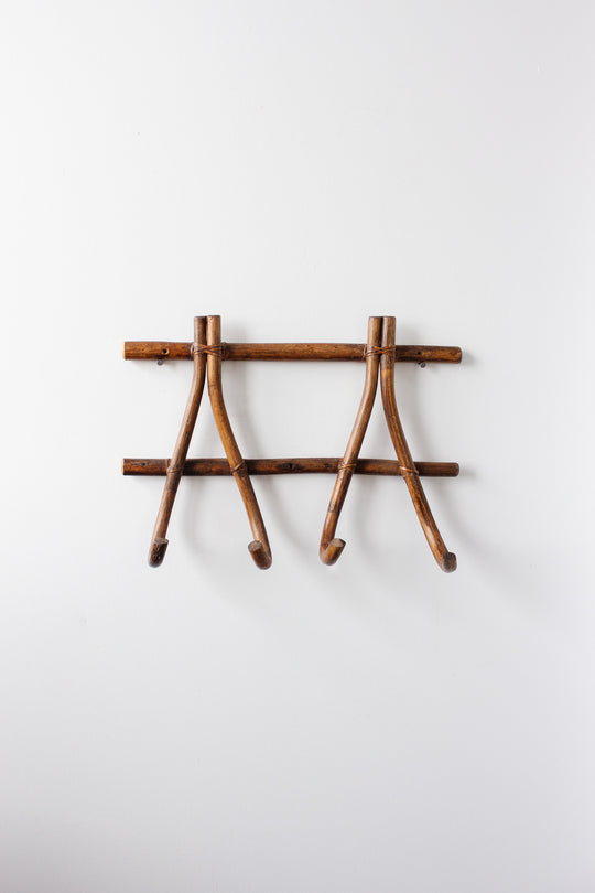 1960s French bamboo coat rack