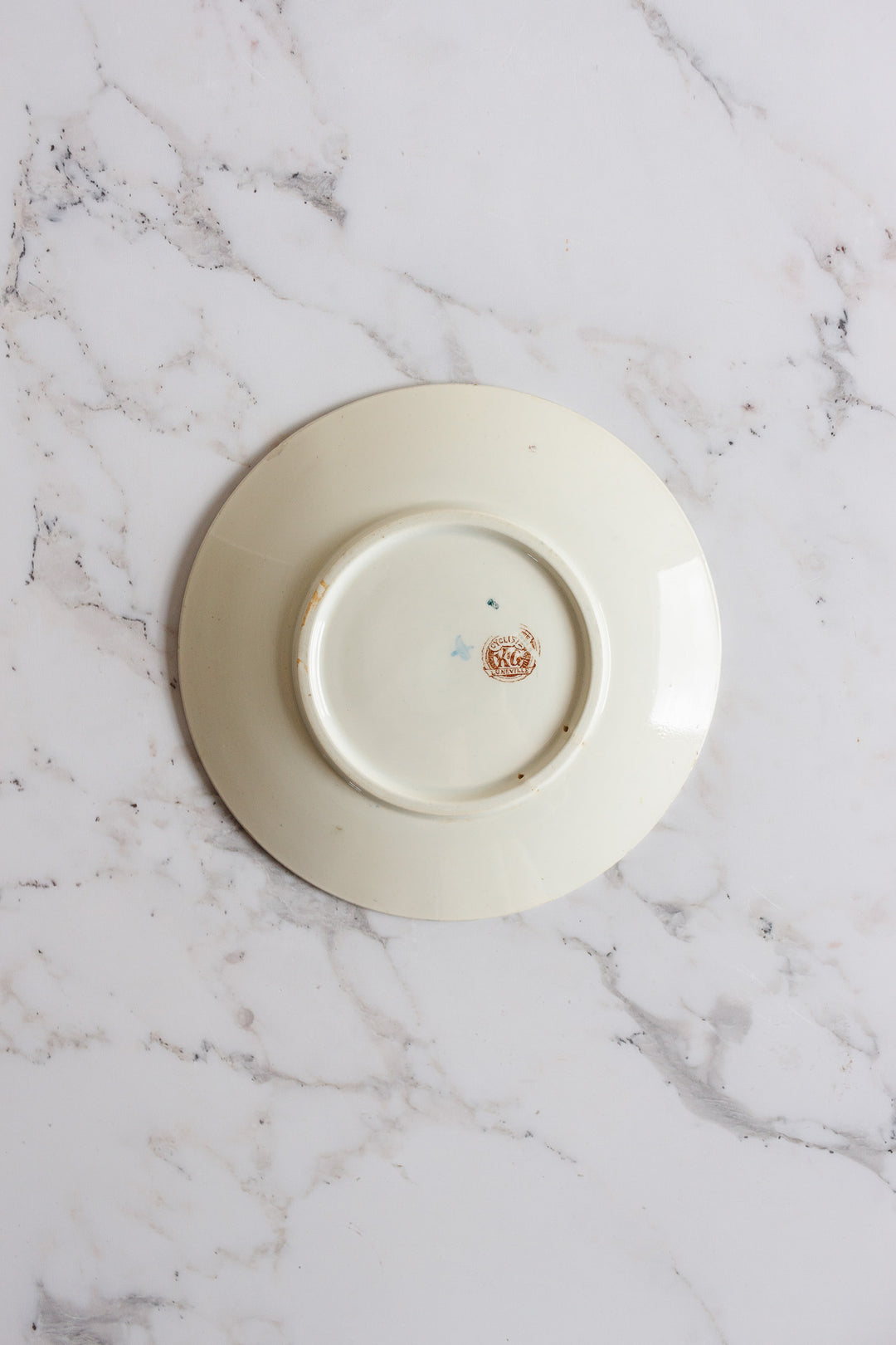 19th century French KG Luneville “cycliste” talking plate