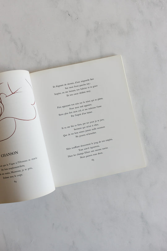 vintage Matisse art book "florilege des amours de ronsard"