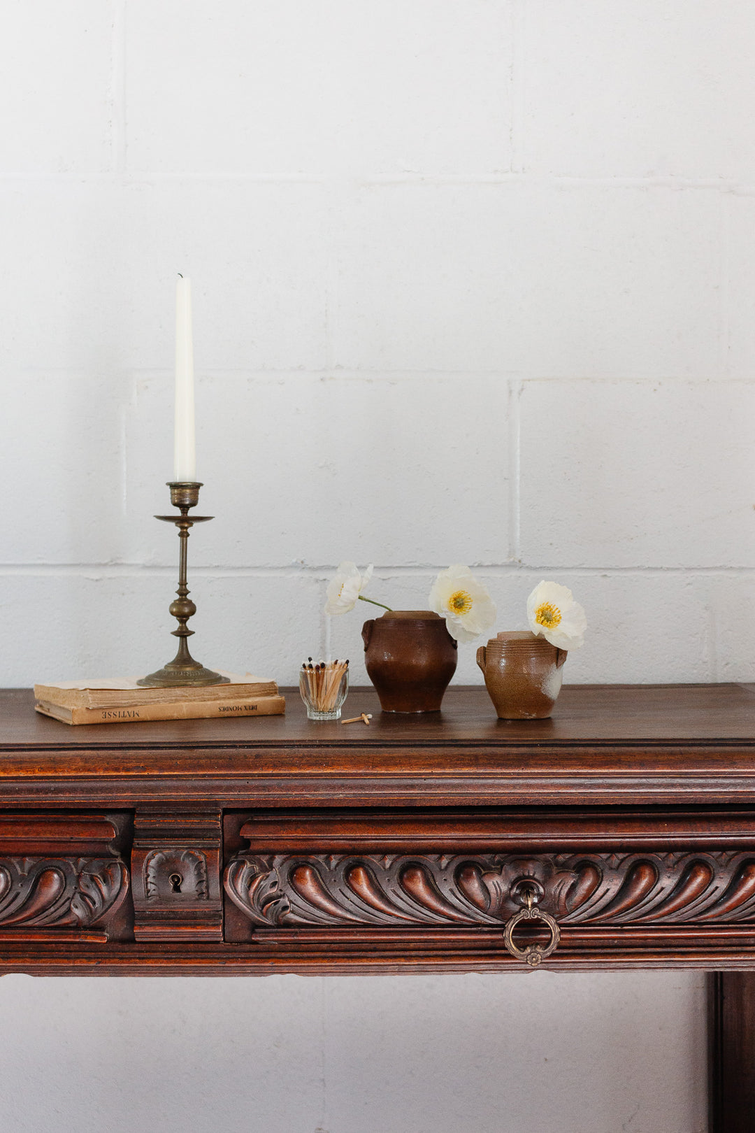 19th century French Louis XV style brass candlestick