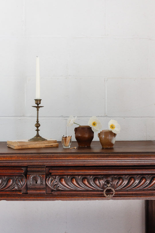19th century French Louis XV style brass candlestick