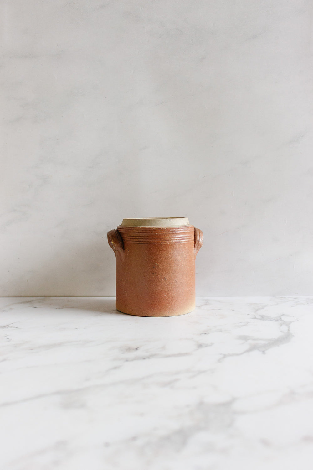 antique french  confit pot