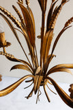 1970s gilt foliate Hans Kögl “golden wheat” chandelier
