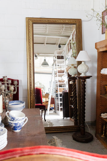 quintessentially french extra large gilt vintage wall mirror