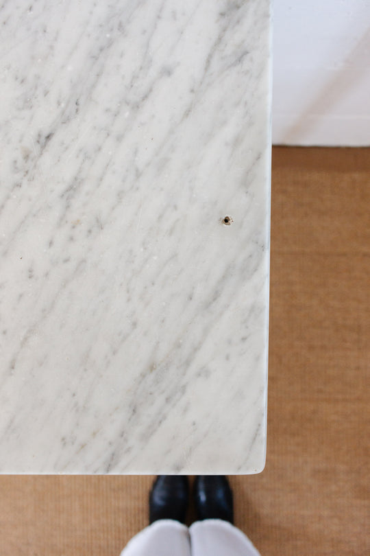 19th century french pine marble top table