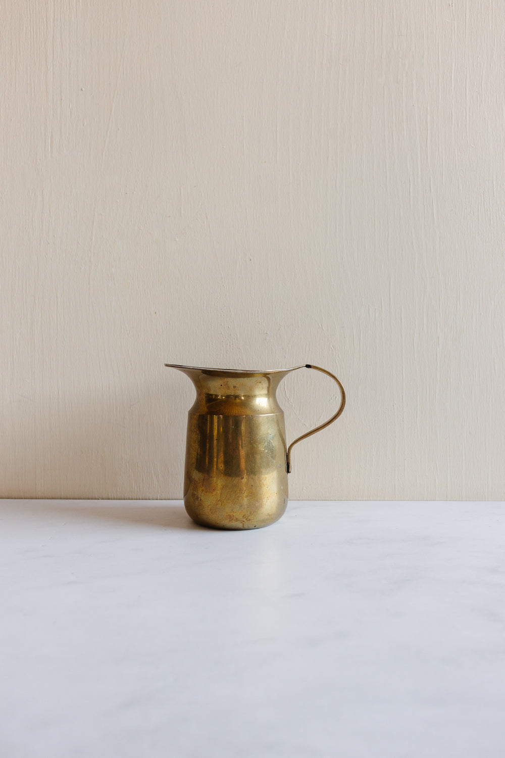 vintage french small brass pitcher