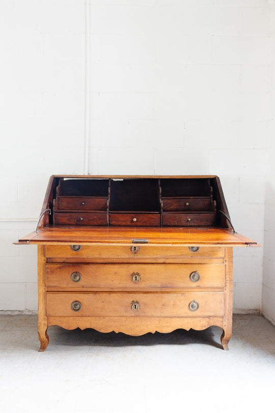 19th century french Louis XVI walnut secretary