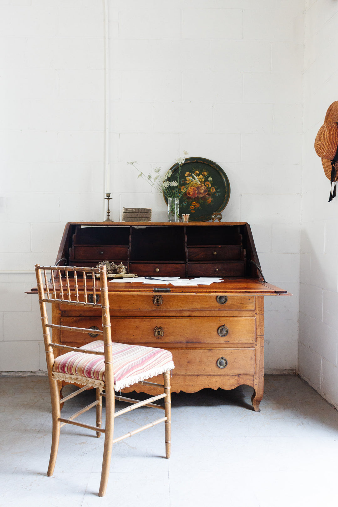19th century french Louis XVI walnut secretary