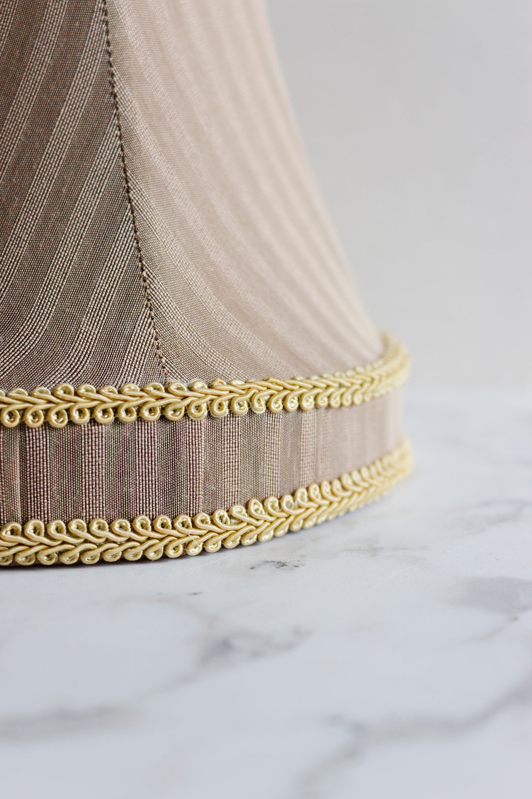 vintage french "petite" fabric lampshade