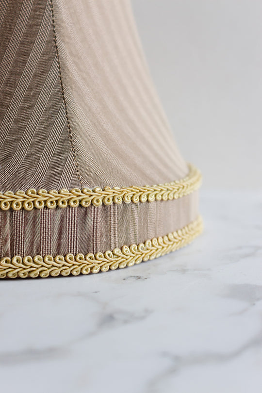 vintage french "petite" fabric lampshade