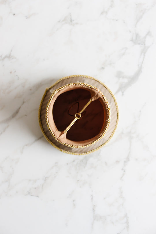 vintage french "petite" fabric lampshade