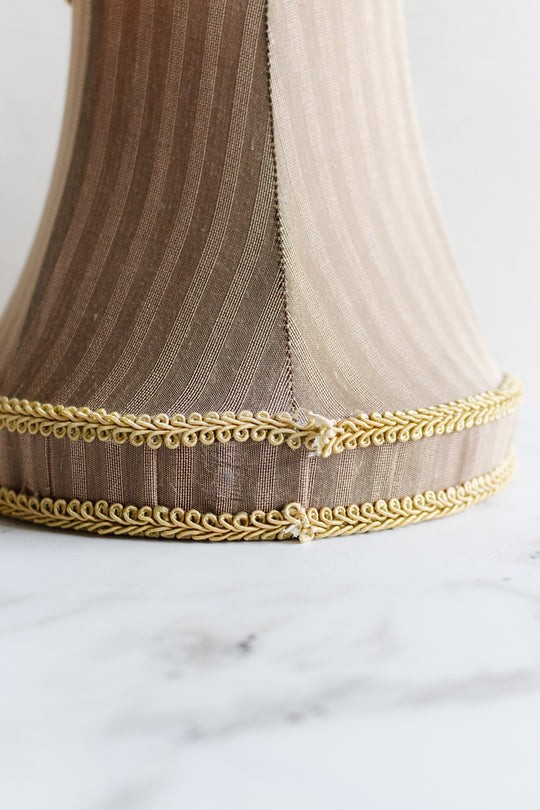 vintage french "petite" fabric lampshade