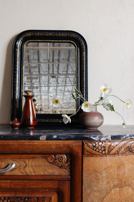 antique ebony & gilt Napoleon III louis philippe mirror