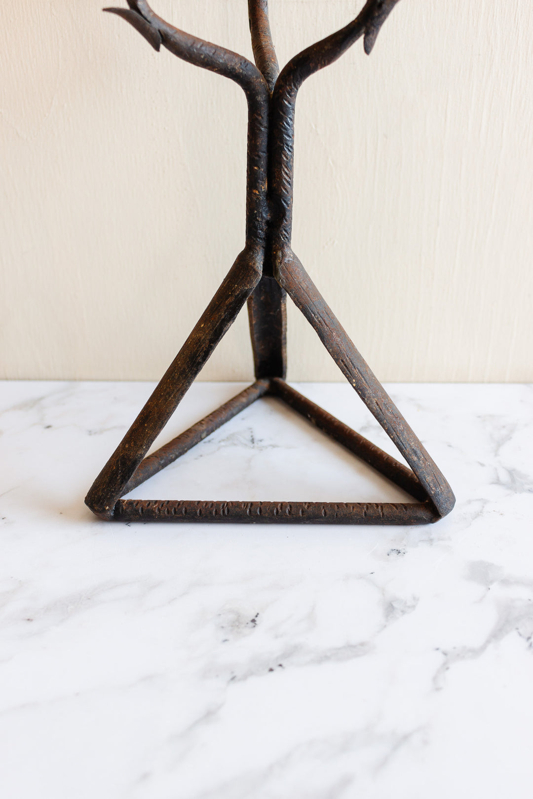1940s French gothic wrought iron candelabra