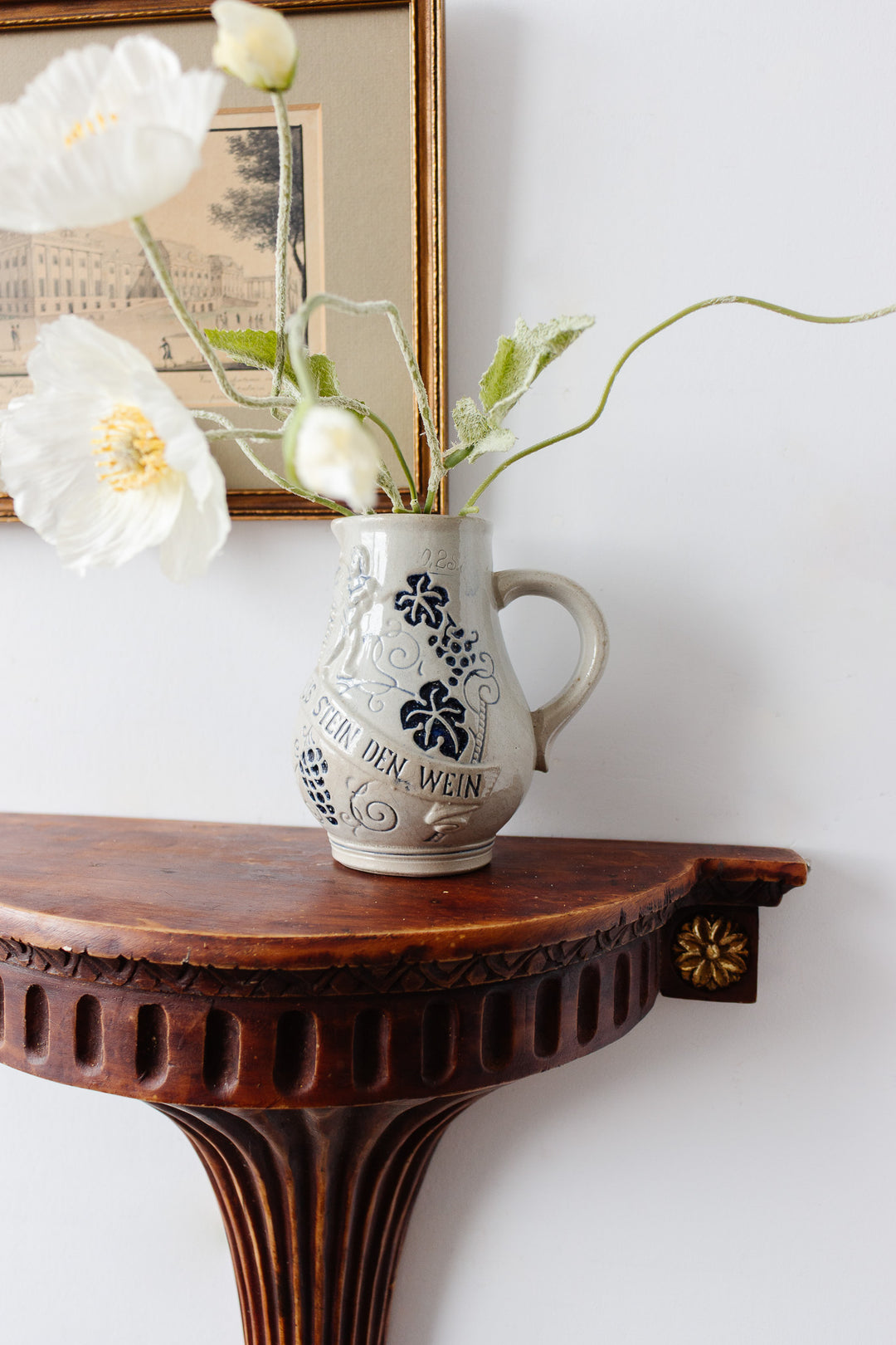 vintage german stoneware pitcher