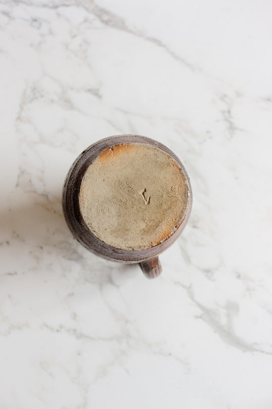 vintage french studio pottery stoneware pitcher