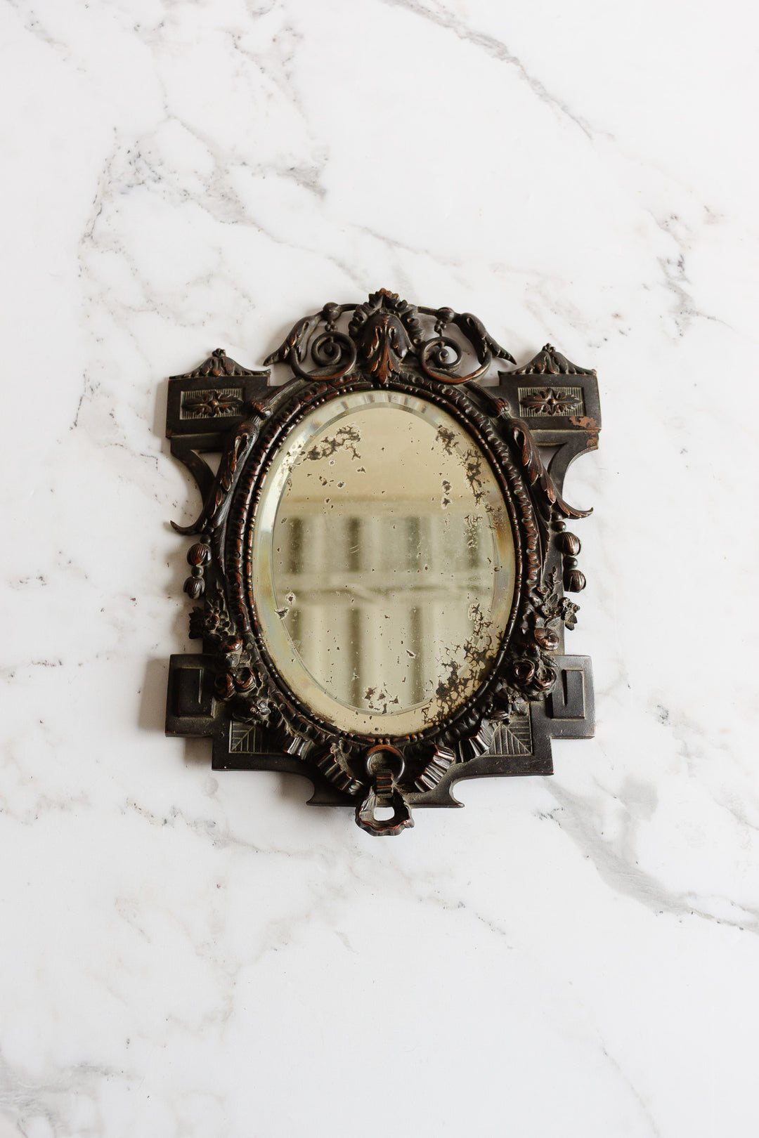 19th century timeworn renaissance style mirror