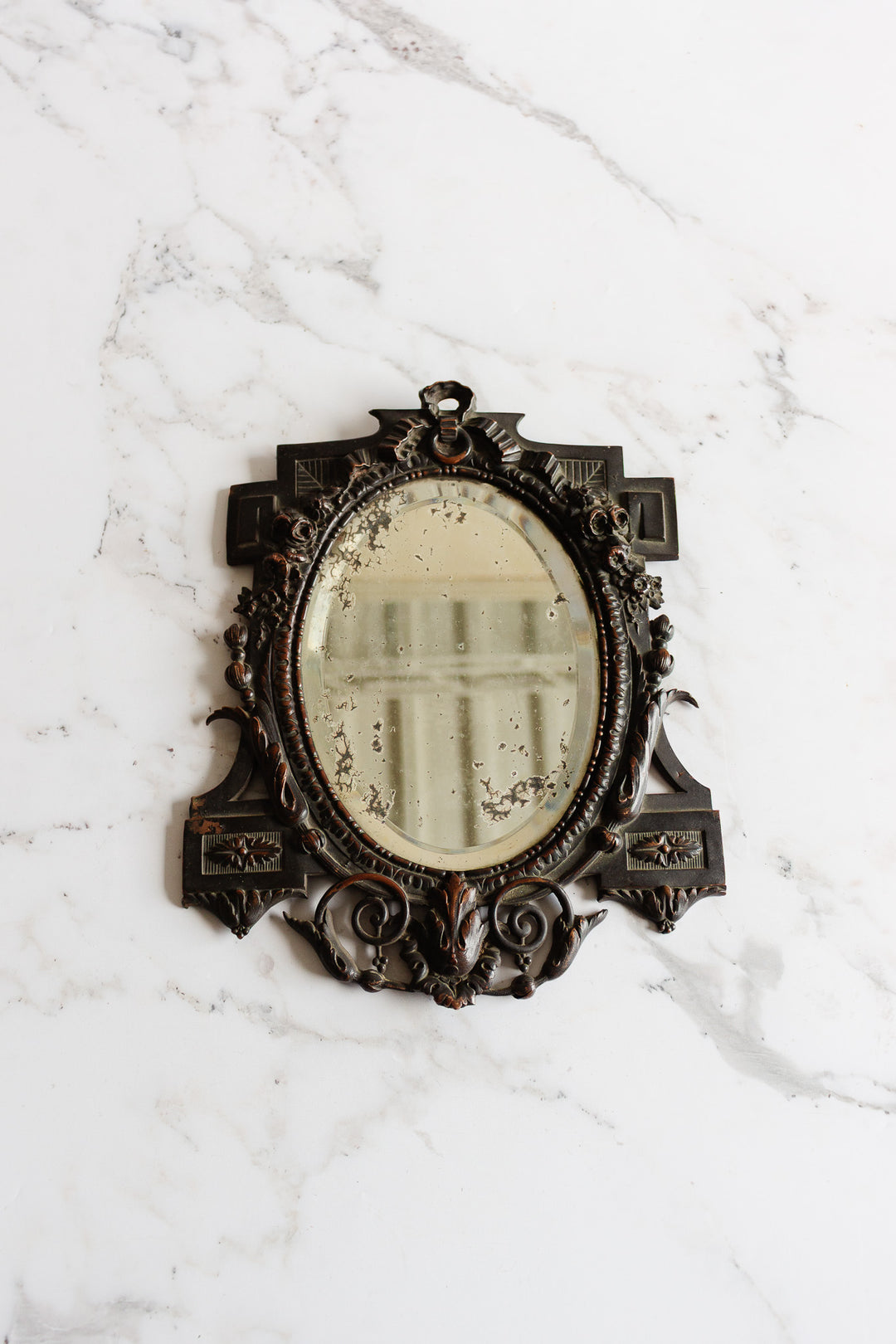19th century timeworn renaissance style mirror
