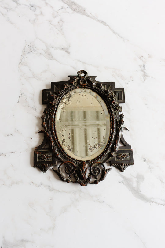 19th century timeworn renaissance style mirror