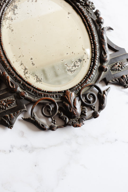19th century timeworn renaissance style mirror