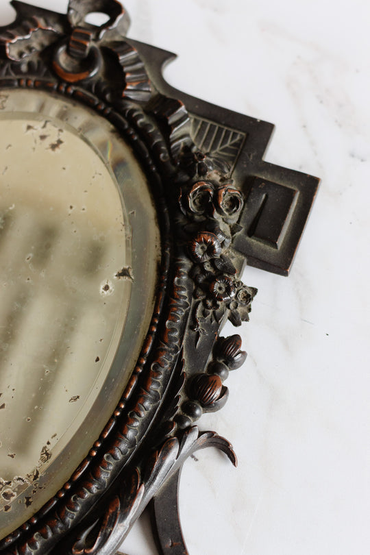 19th century timeworn renaissance style mirror