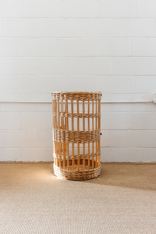 vintage open sided French boulangerie baguette basket