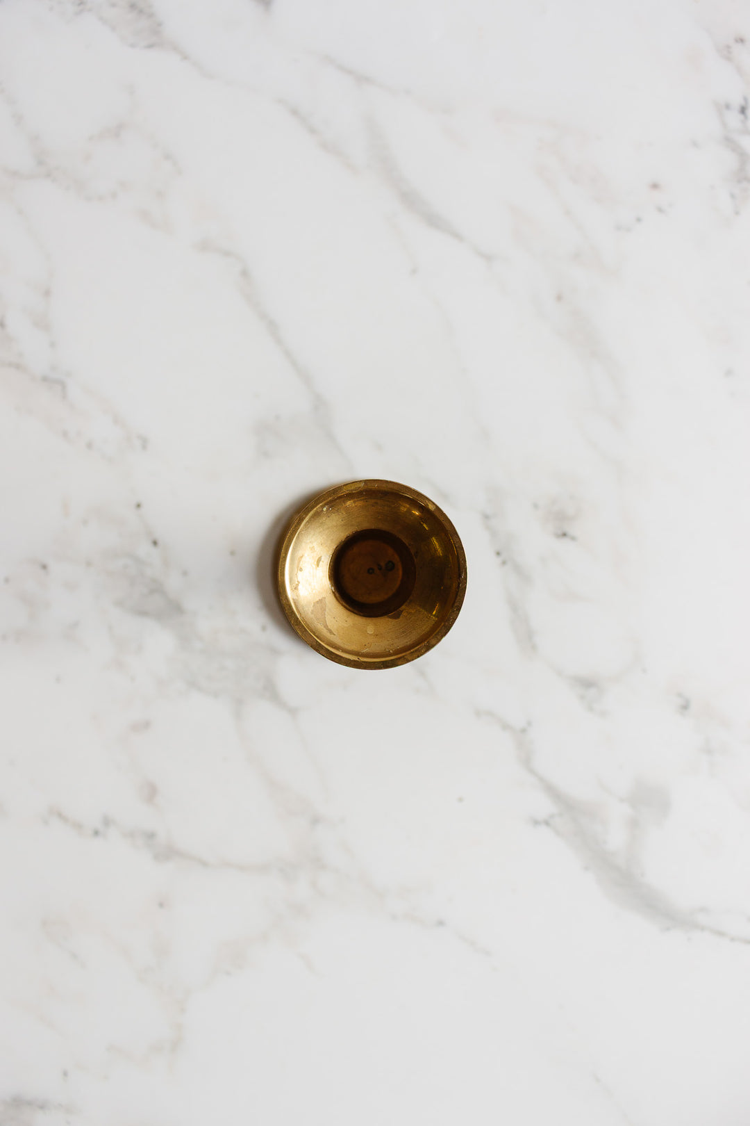 trio of graduated vintage french brass candlesticks