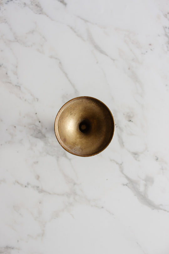 trio of graduated vintage french brass candlesticks