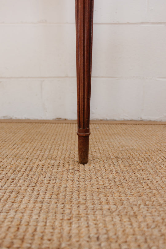 19th century French oak parquet top inlay table
