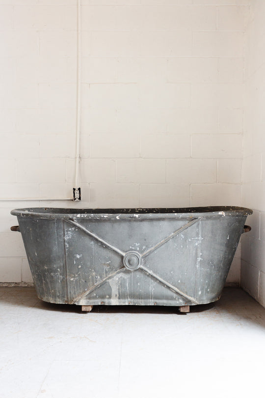 19th century French zinc tub