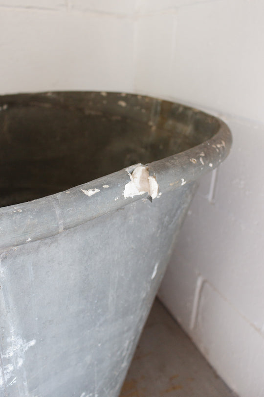 19th century French zinc tub