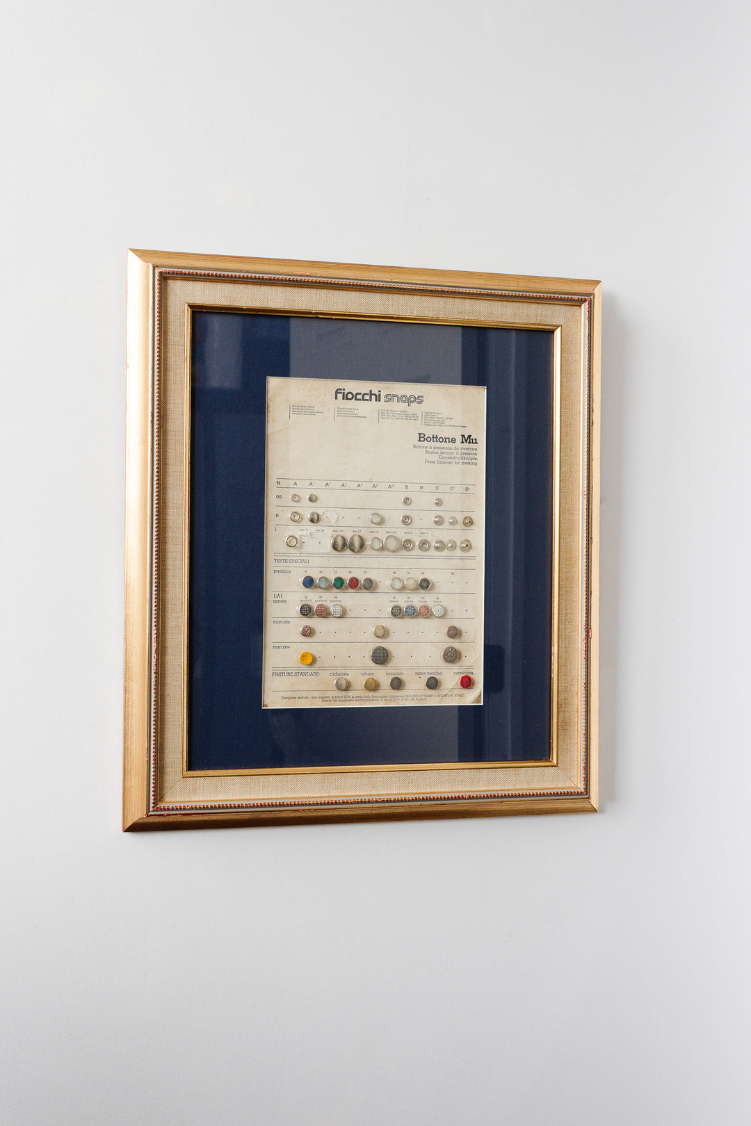 vintage italian framed button art