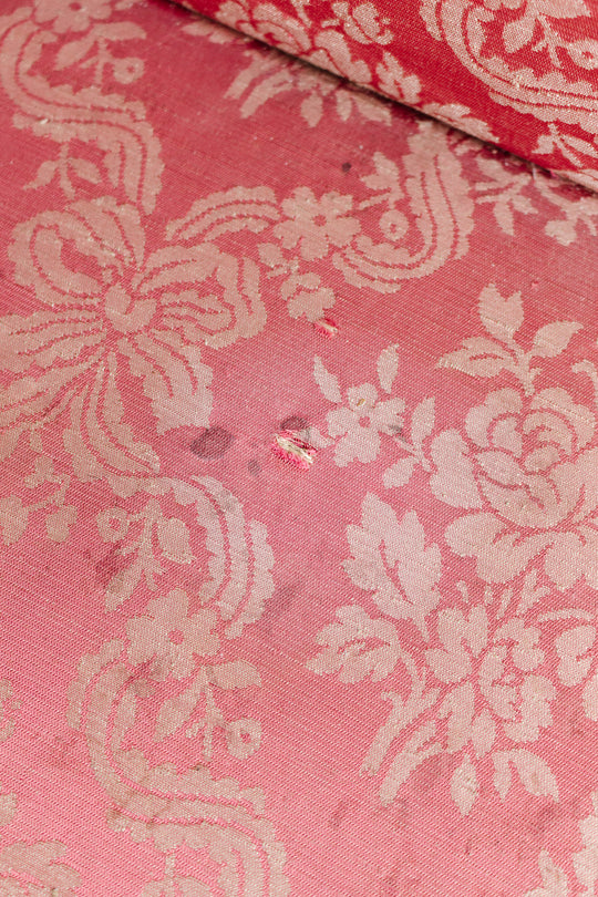 antique napoleon iii slipper chair with fringe on original casters