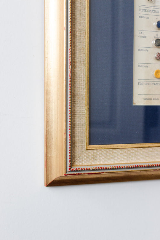 vintage italian framed button art