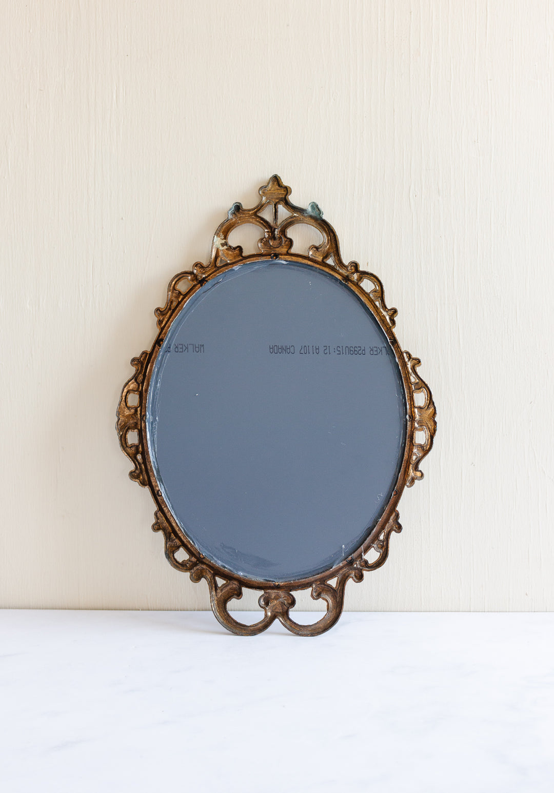 vintage Italian baroque style gilt brass mirror