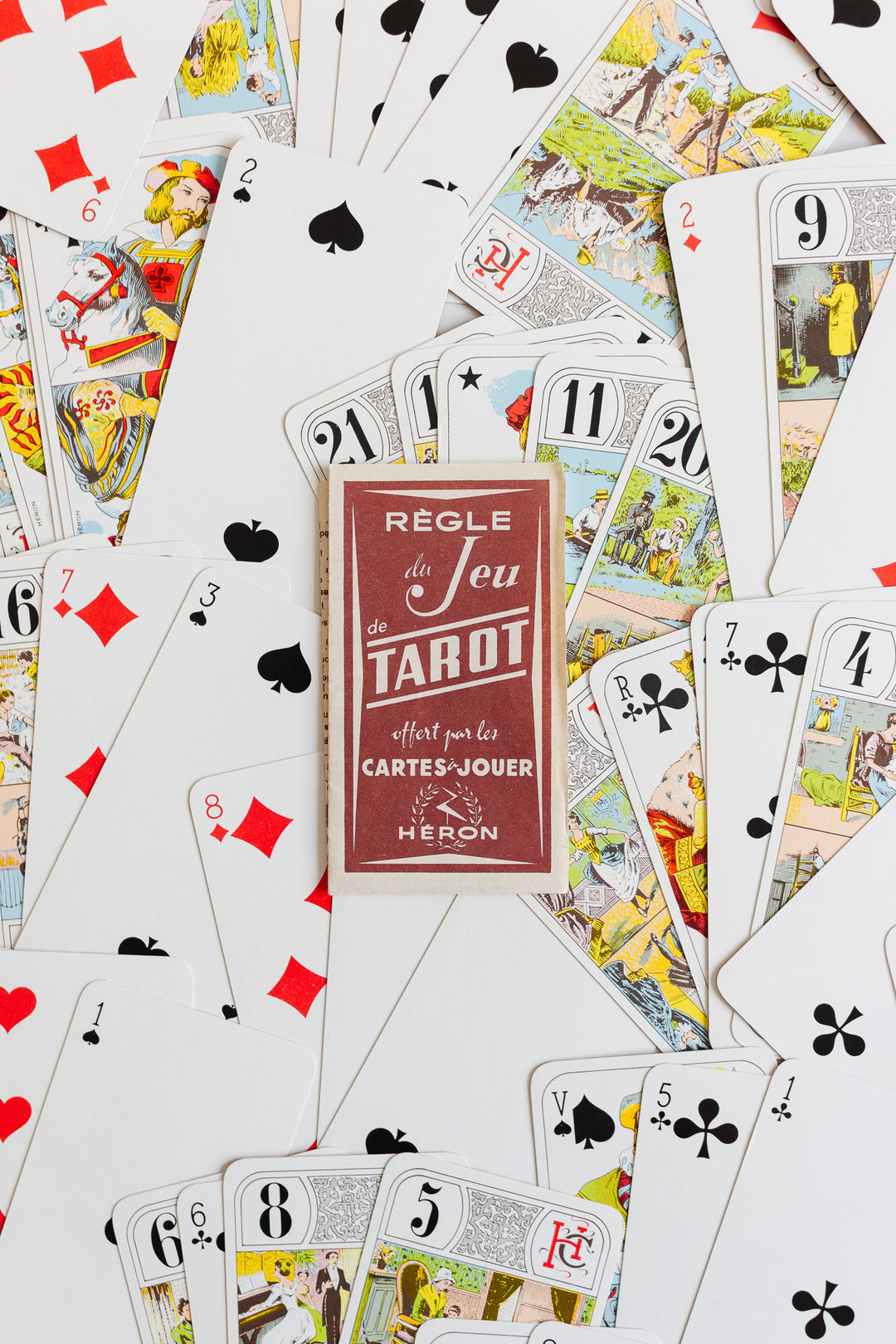 vintage jeu de tarot deck by Héron