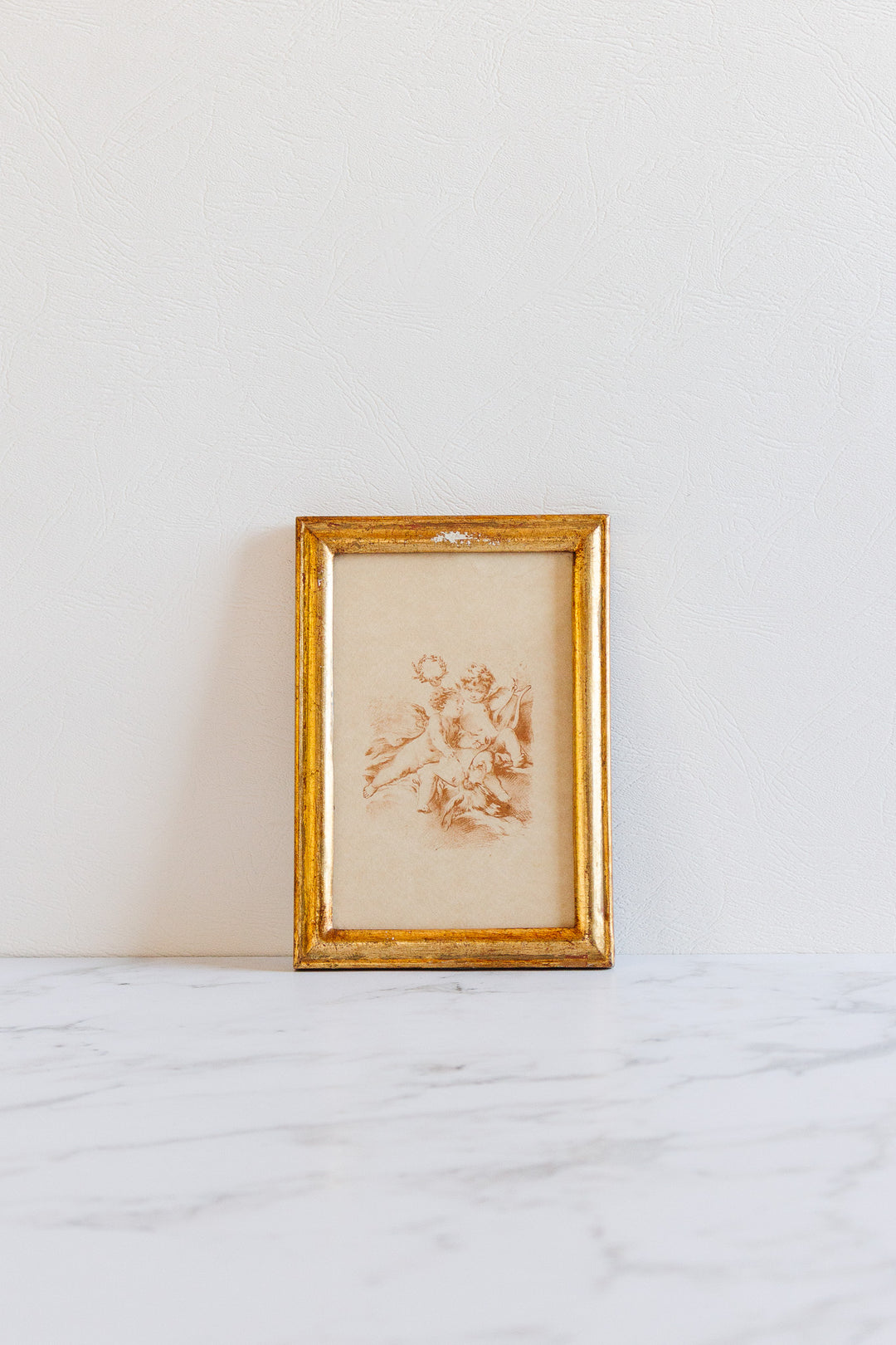 vintage italian hand made cherub artwork
