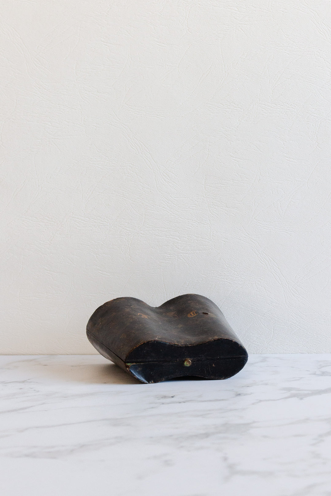 vintage french tortoise shell opera glasses in monogrammed leather case