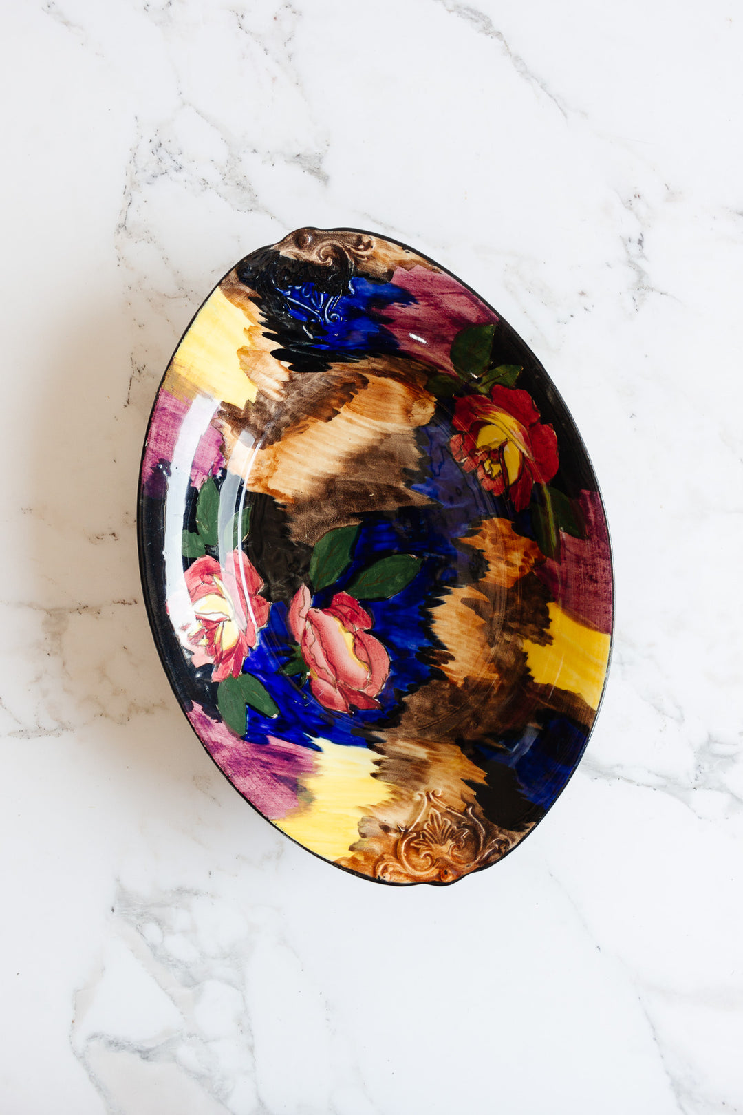 antique English H&K Tunstall serving dish