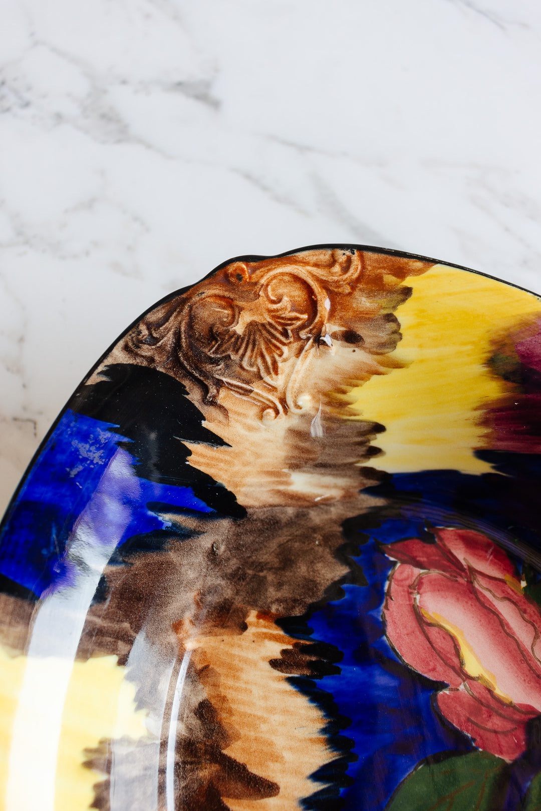 antique English H&K Tunstall serving dish