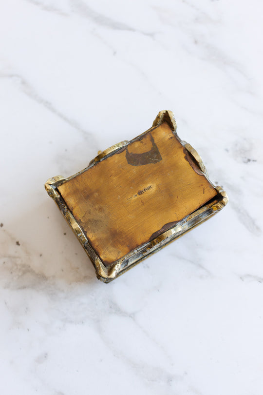 vintage belgian ornate embossed jewelry box