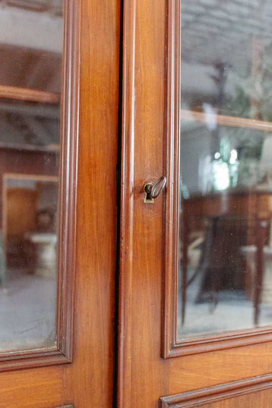 19th century French Napoleon III glass front bibliothèque