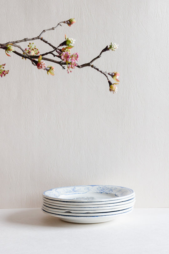 antique creil & montereau french talking plates