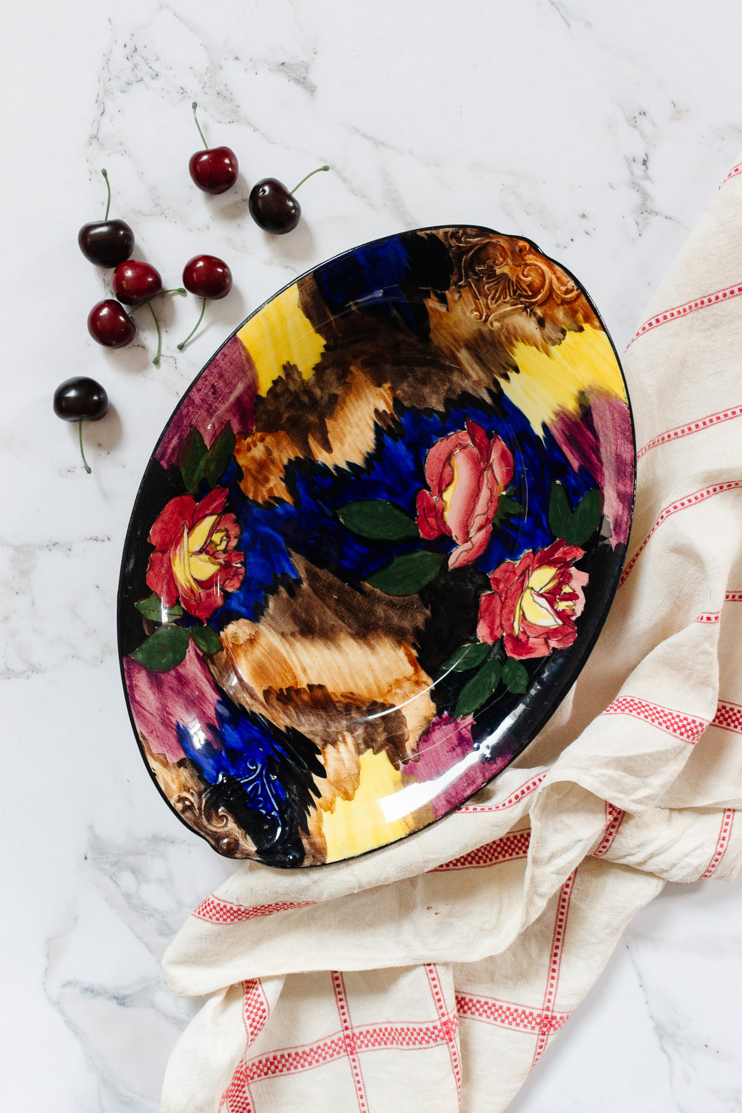 antique English H&K Tunstall serving dish