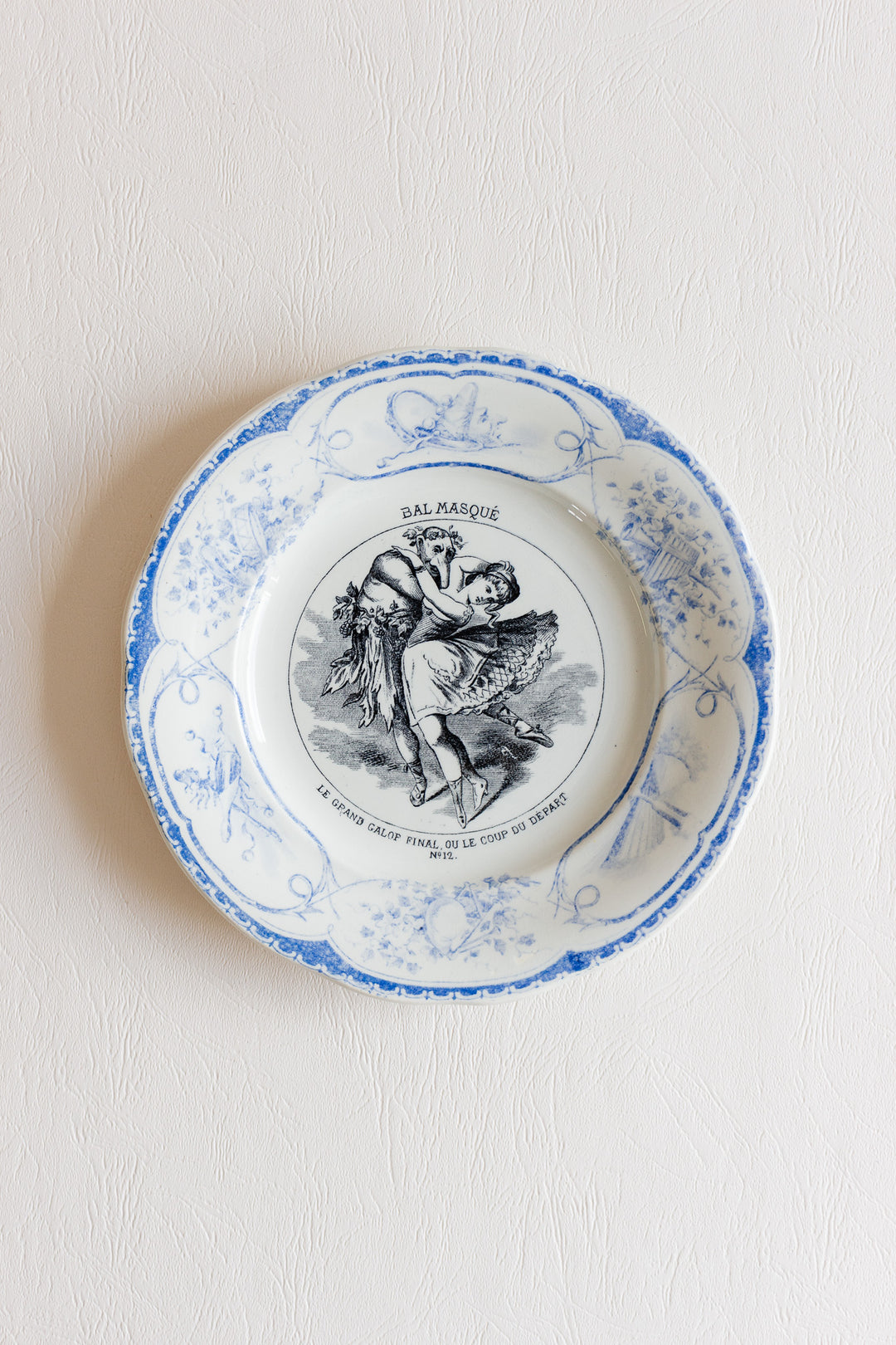 antique creil & montereau french talking plates