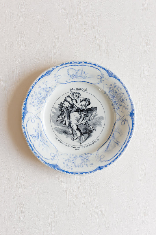 antique creil & montereau french talking plates