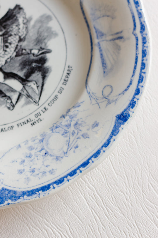 antique creil & montereau french talking plates