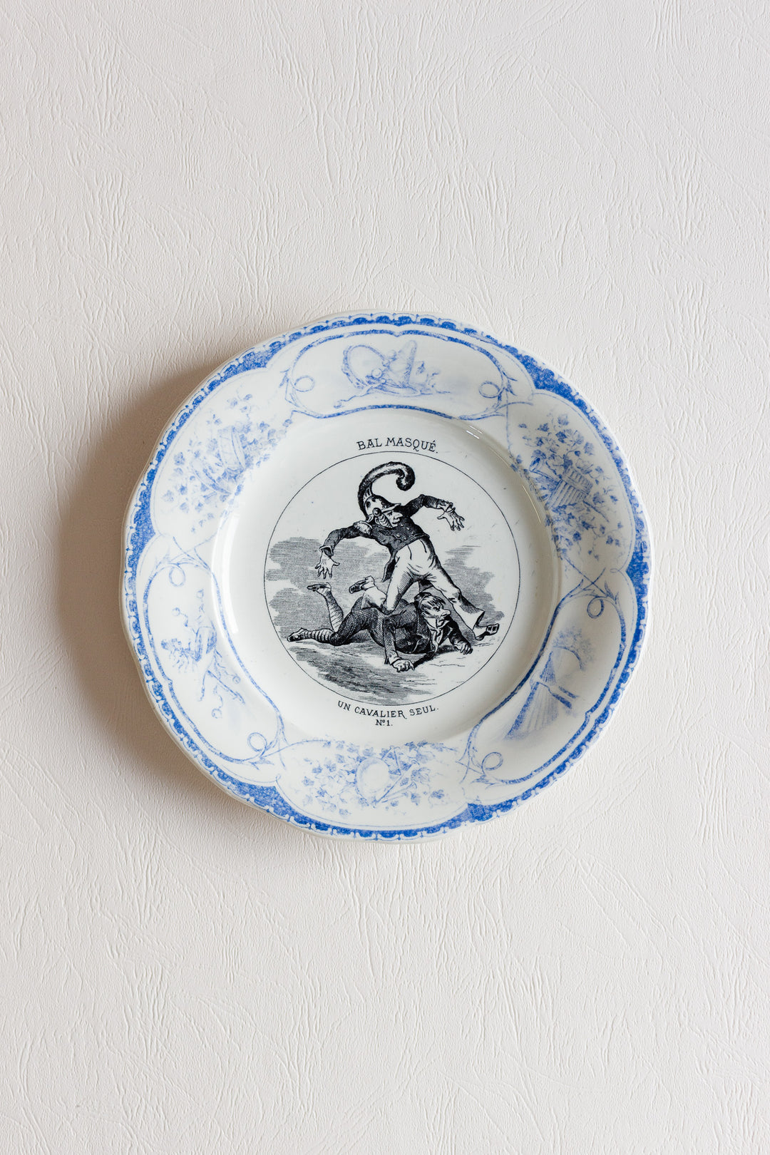 antique creil & montereau french talking plates