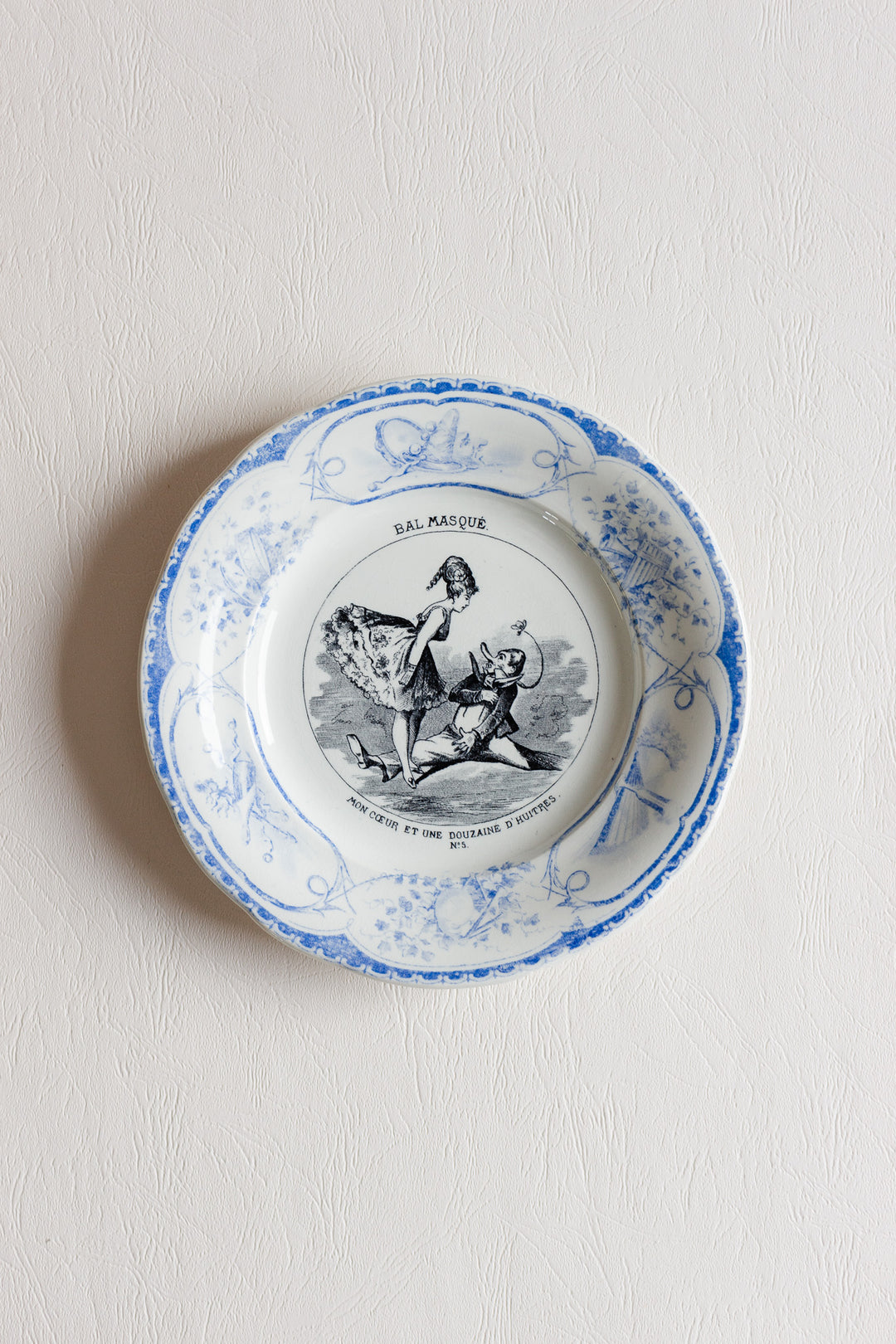 antique creil & montereau french talking plates