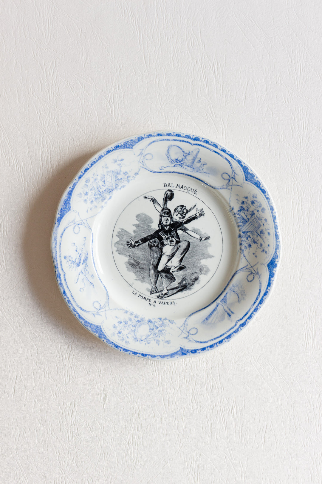 antique creil & montereau french talking plates